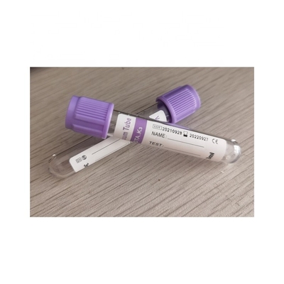 সিই মার্ক ল্যাভেন্ডার টপ EDTA টিউব 8ml-10ml Edta K3 রক্ত ​​সংগ্রহের টিউব