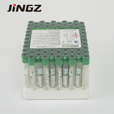 2-5ml গ্লাস প্লাস্টিক রক্তের নমুনা সংগ্রহ টিউব সবুজ লিথিয়াম হেপারিন ভ্যাকুটেইনার