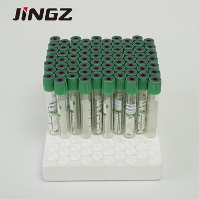একক ব্যবহার 2ml-10ml গাঢ় সবুজ লিথিয়াম হেপারিন টিউব রক্তের নমুনা সংগ্রহের বোতল