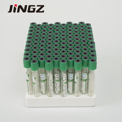 2-5ml গ্লাস প্লাস্টিক রক্তের নমুনা সংগ্রহ টিউব সবুজ লিথিয়াম হেপারিন ভ্যাকুটেইনার