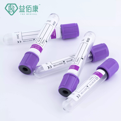 K3 EDTA রক্তের নমুনা শিশি 3ml 13*75mm গ্লাস ভ্যাকুয়াম টিউব OEM ব্র্যান্ডের সাথে