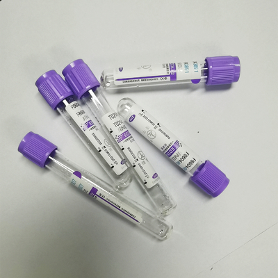 13*75mm K3 EDTA ব্লাড কালেকশন টিউব ল্যাভেন্ডার টপ ভ্যাকুটেইনার