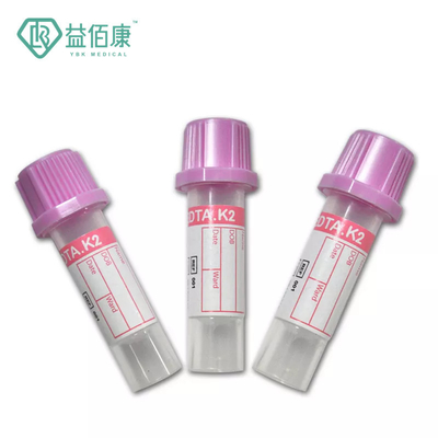 JINGZ 0.25ml-10ml মাইক্রো K3 EDTA ব্লাড কালেকশন টিউব কালার কোডেড ক্যাপ সহ