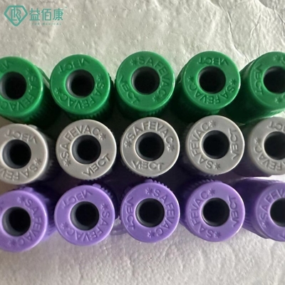 SAFEVAC ক্লোজড টাইপ ব্লাড টিউব ক্যাপ রাবার স্টপার Dia.13mm অ্যাসেম্বলড ক্যাপ সহ