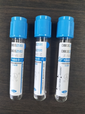 ব্লু সোডিয়াম সিট্রেট রক্ত সংগ্রহ টিউব 1.8ml-4.5ml