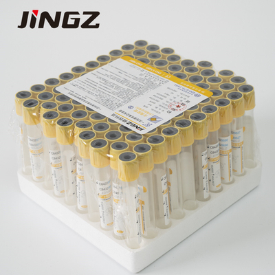 মেডিকেল ভ্যাকুয়াম রক্ত সংগ্রহ টিউব 2-10ml হলুদ শীর্ষ সঙ্গে জেল টিউব