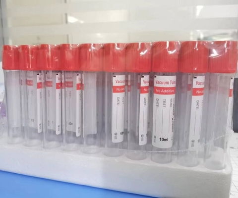 16*100mm 10ml কোন আসক্তিহীন টিউব ভ্যাকুয়াম রক্ত পরীক্ষার টিউব