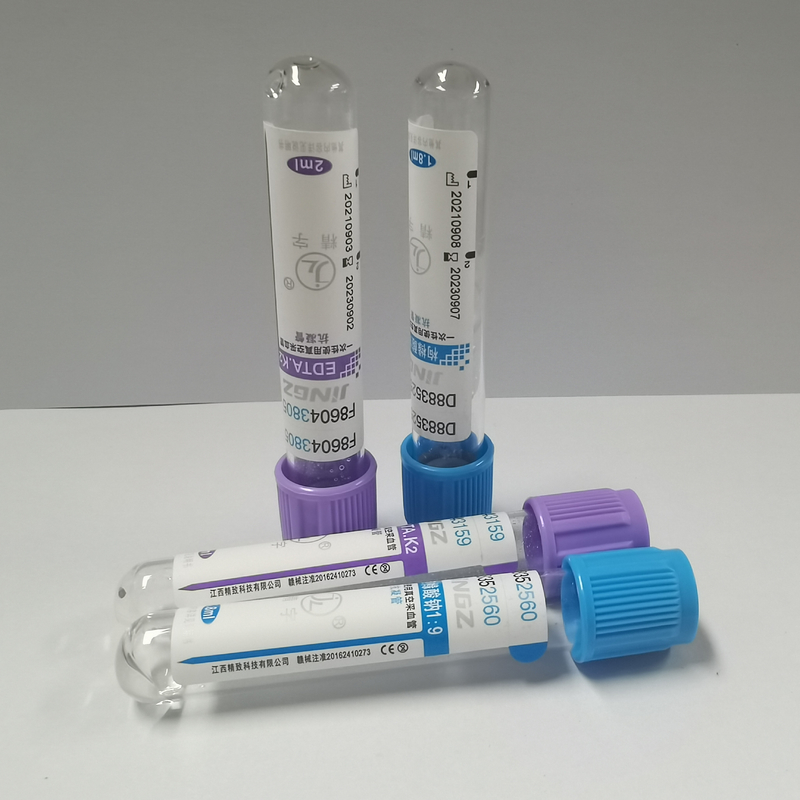 ল্যাভেন্ডার ক্লোজার 2ml 3ml 4ml K2 EDTA টিউব আঠালো পেপার লেবেল টাইপ