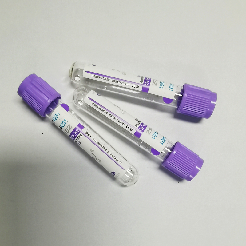 JINGZ 0.25ml-10ml মাইক্রো K3 EDTA ব্লাড কালেকশন টিউব কালার কোডেড ক্যাপ সহ
