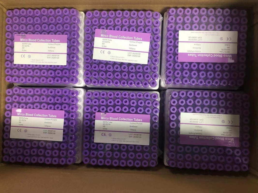 মেডিকেল গ্লাস রক্তের নমুনা সংগ্রহ টিউব 100pcs/প্যাক ভ্যাকুয়াম ভলিউম সমুদ্রের স্তর অনুযায়ী
