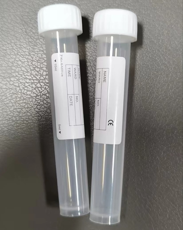 হোয়াইট ক্যাপ প্লেইন টেস্ট টিউব 10ml 16*100mm পরীক্ষাগার নমুনা পরিবহন জন্য